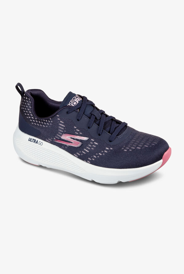 Skechers Performance Women's Go Run Elevate Navy Textile Athletic Lace Up Nursing Shoes - null - 4