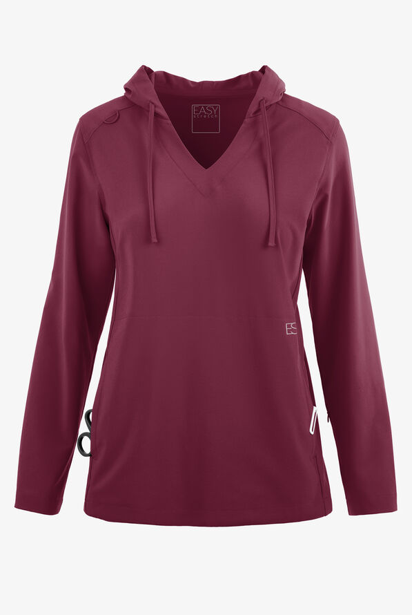 Sudadera médica Easy STRETCH con capucha y 4 bolsillos para mujer - Wine - 1