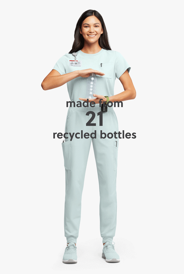 Pantalón médico ReSurge Amber estilo jogger con piernas pitillo y 7 bolsillos para mujer - Horizon Haze - 5