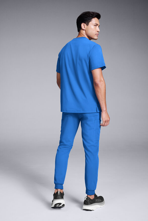 Hypothesis S-R Shift Ready Men’s 1-Pocket Tuck-In Crew Neck Scrub Top - Royal - 3