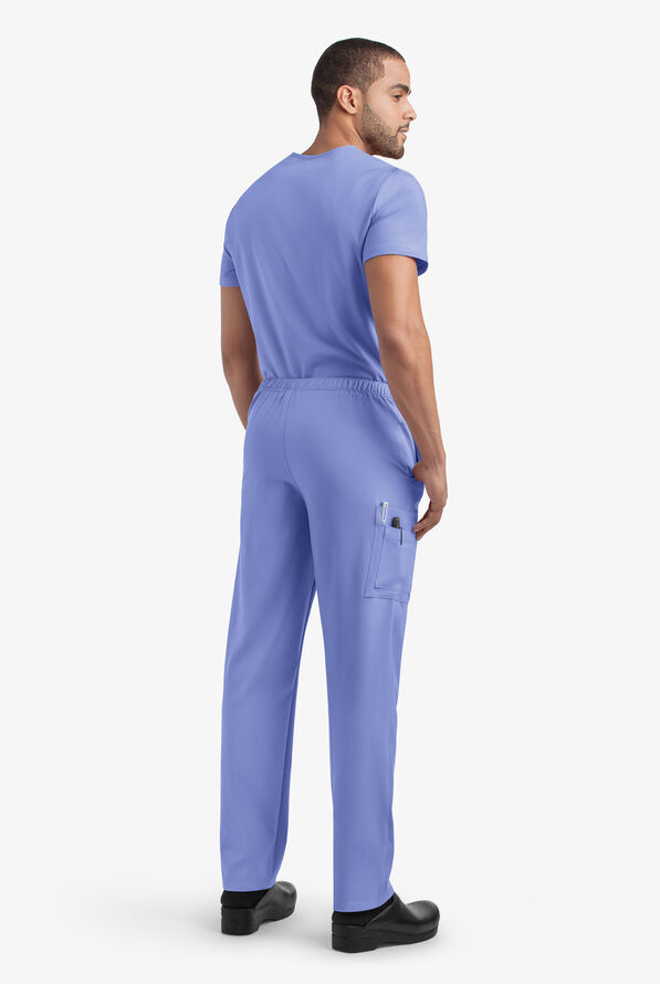 Tafford Active Stretch Unisex 8-Pocket Scrub Set - Ceil Blue - 3
