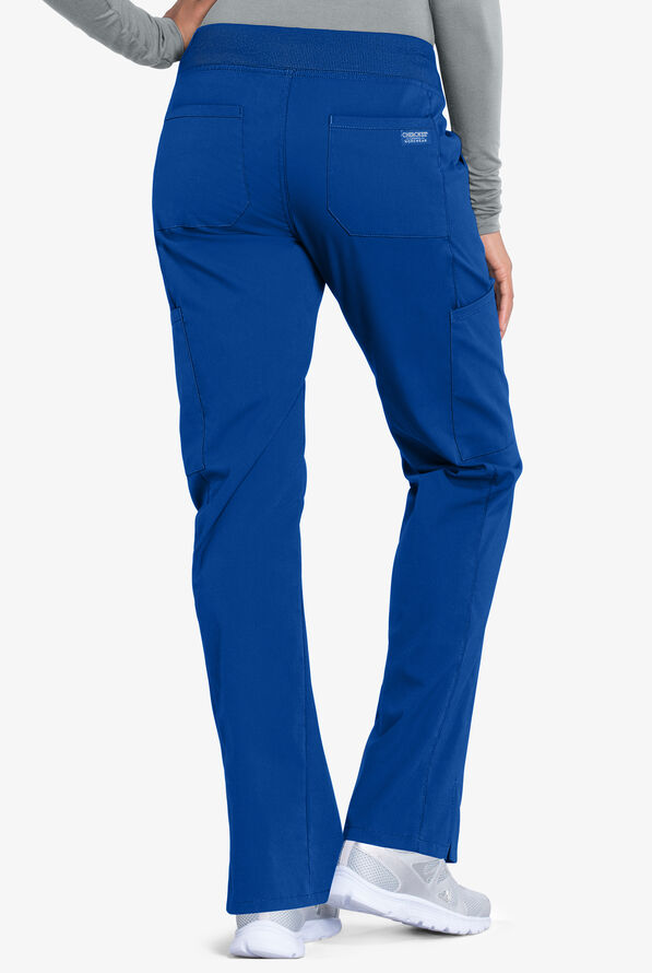 Cherokee Workwear Professionals Women's 6-Pocket STRETCH Pull-On Scrub Pants - Tall - Royal - 2