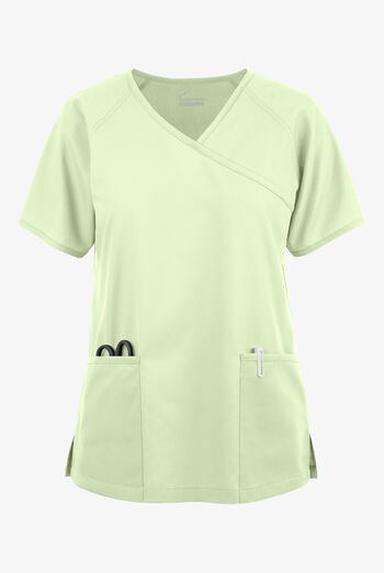 Butter-Soft Originals Women's 3-Pocket Mock Wrap Raglan Sleeve Scrub Top