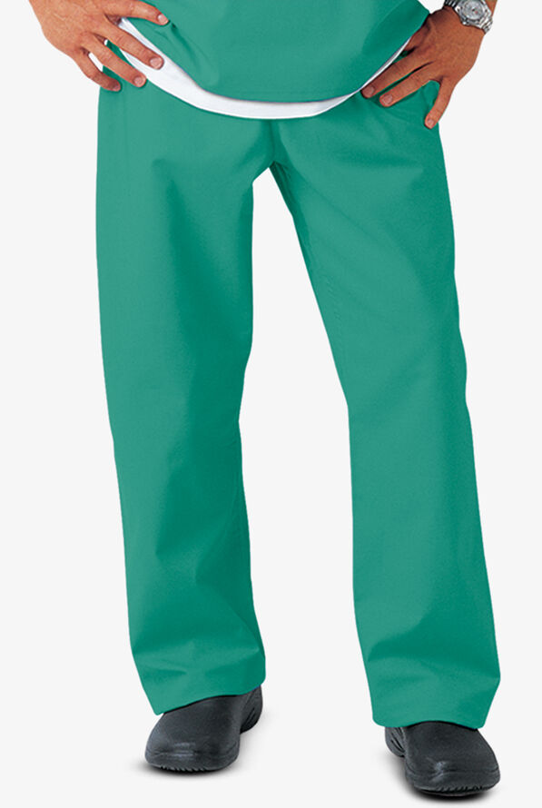 Fashion Seal Unisex 1-Pocket 100% Cotton Reversible Scrub Pants - Jade - 1