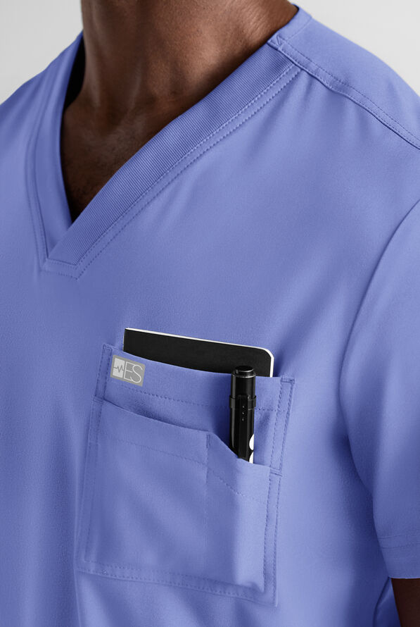 Easy STRETCH Men's Scrub Set - Ceil Blue - 5