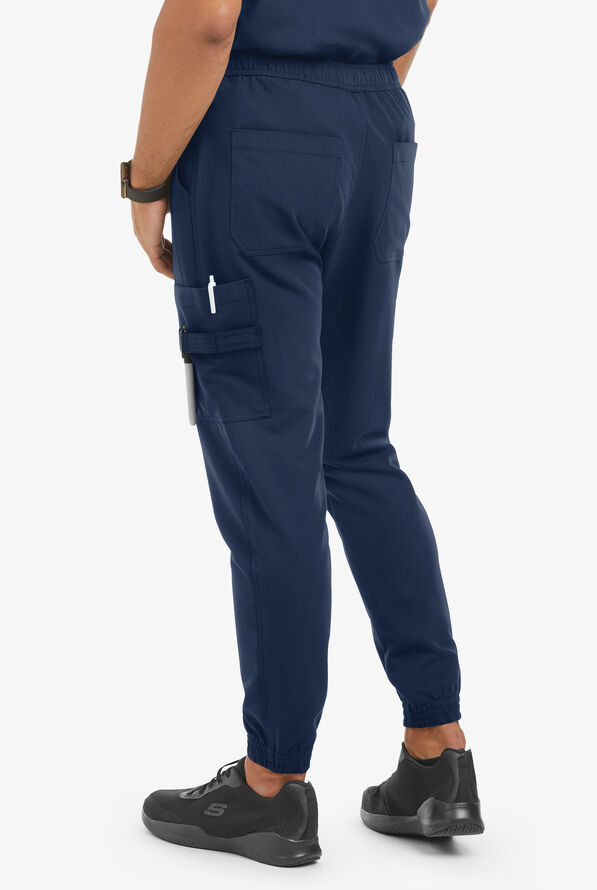 MOVEMENT by Butter-Soft Polaris Men's 10-Pocket Jogger STRETCH Scrub Pants - Navy - 2