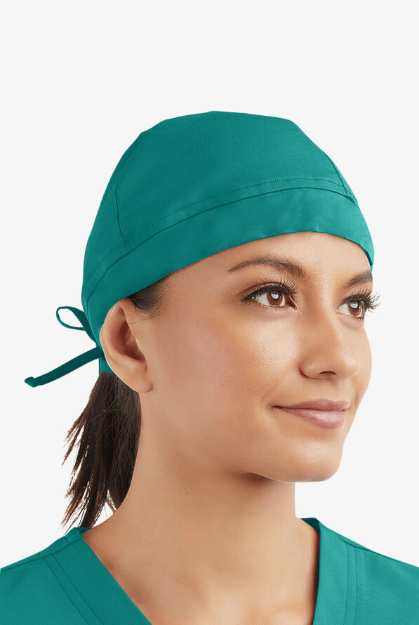 Advantage By Butter-Soft Unisex Drawstring STRETCH Scrub Hat - Teal - 1