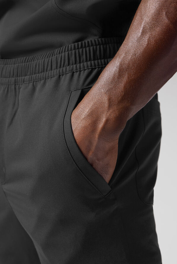 Hypothesis S-A Shift Adaptive Men’s 6-Pocket Tapered Leg Scrub Pant - Jet Black - 6