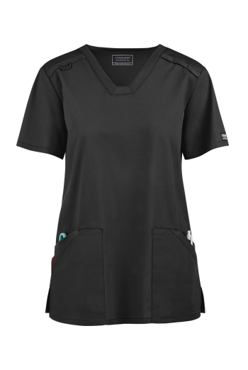 Blusa m&eacute;dica Cherokee Workwear Professionals Active con cuello en V y 4 bolsillos para mujer Exclusiva de UA