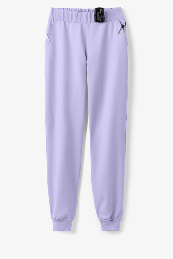 MOVEMENT by Butter-Soft Vega Women's 5-Pocket Flat Front Jogger STRETCH Scrub Pants - Tall - Grape Haze - 5