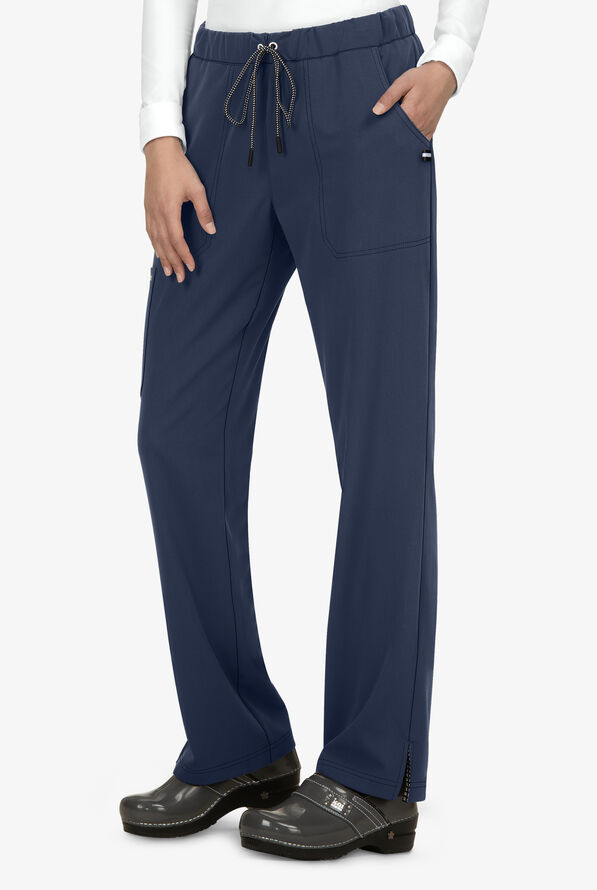 koi Next Gen Everyday Hero Women's 5-Pocket STRETCH Drawstring Cargo Scrub Pant - Navy - 1
