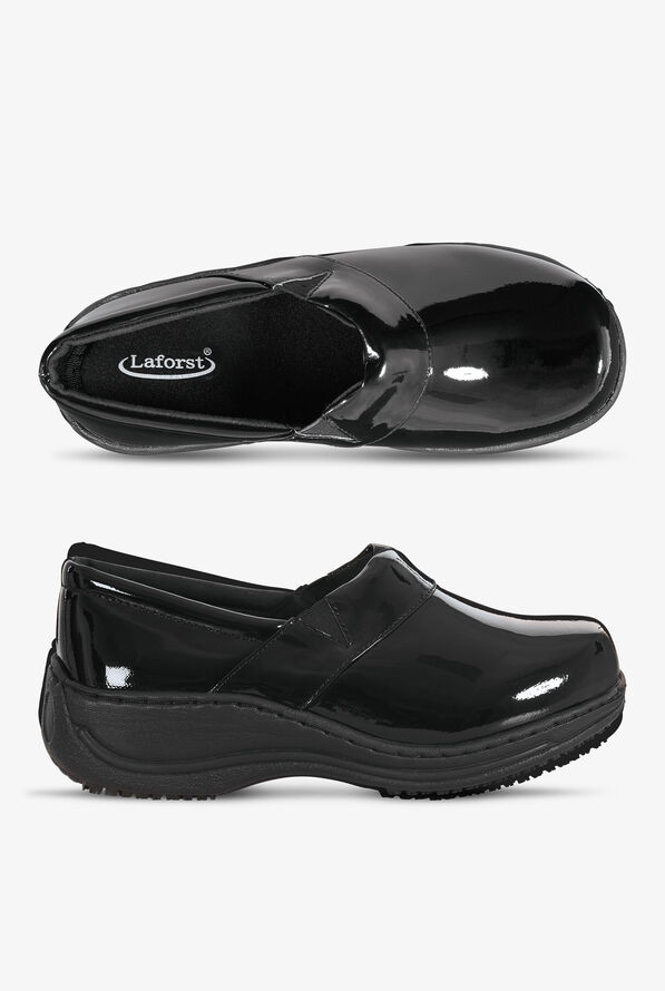 Laforst Women's Rachel Nursing Clogs - Black Patent Leather - 1