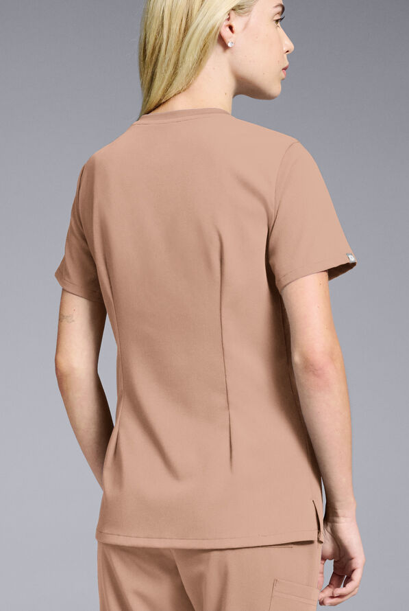Blusa m&eacute;dica Hypothesis Base con cuello redondo para mujer - Terra - 5