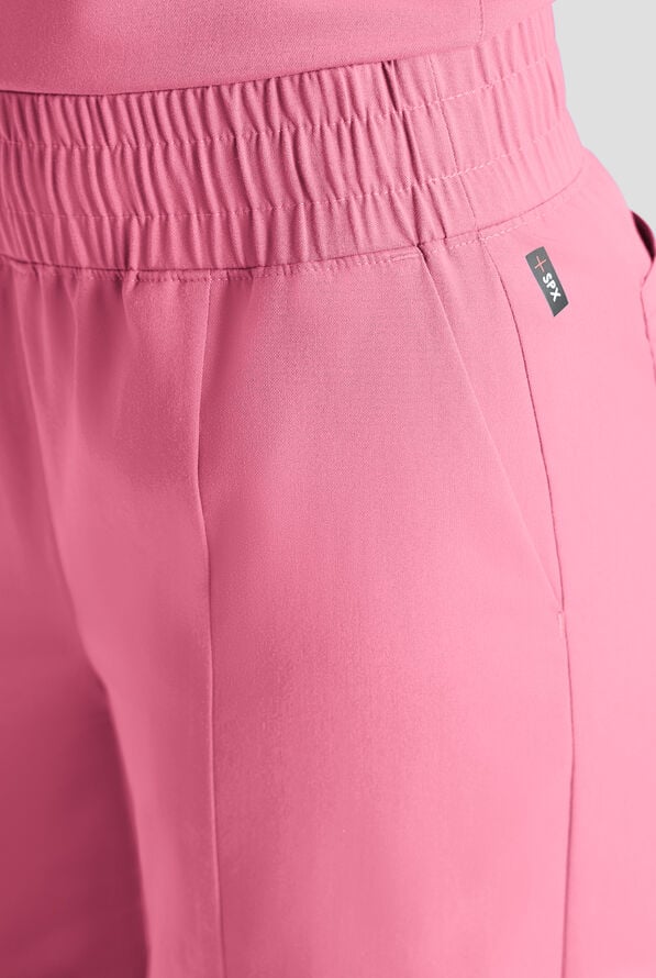 Grey's Anatomy by Barco Emerge Emerson Women's 5-Pocket STRETCH High-Rise Wide Leg Scrub Pants - Glow Pink - 5