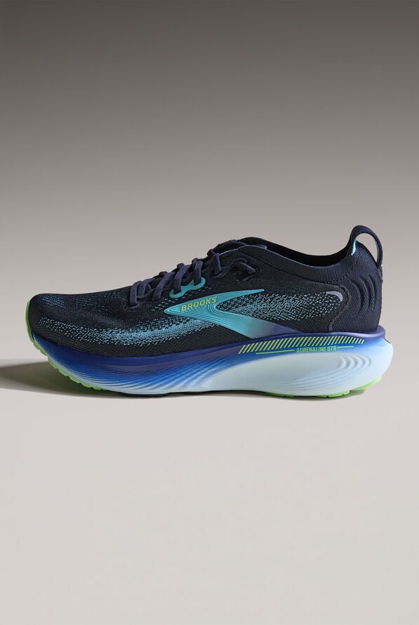 Brooks Men's Adrenaline GTS 25 Black/Ipanema/Mint Athletic Lace Up Shoes - null - 1