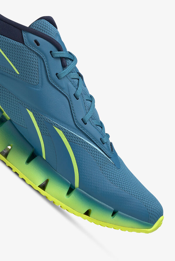 Reebok Men's Zig Dynamica Neon Asphalt Steel Blue/Solar Acid