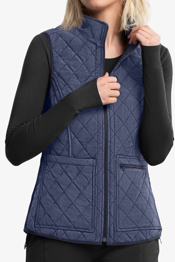 Cherokee Infinity Reversible Quilted Vest, Infinity Scrubs