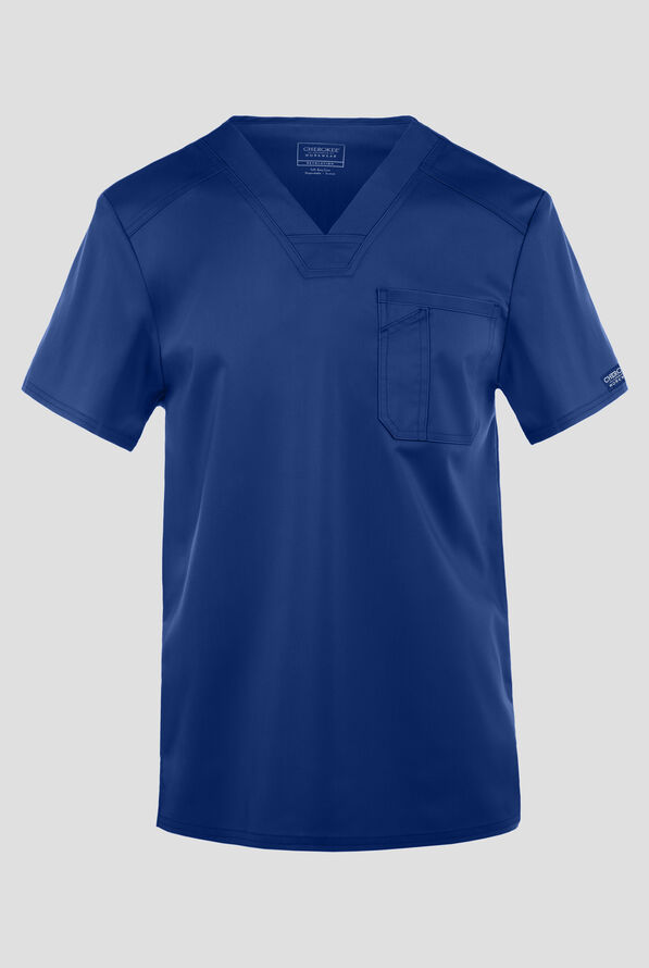 Camisa m&eacute;dica Cherokee Workwear Revolution con cuello en V y 1 bolsillo para hombre - Galaxy - 1