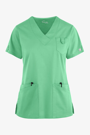 Blusa m&eacute;dica Butter-Soft STRETCH con cuello en V y 6 bolsillos para mujer