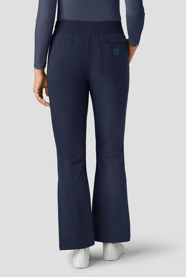 koi Solis Rory Women's 6-Pocket STRETCH High-Rise Boot-cut Scrub Pants - Navy - 3