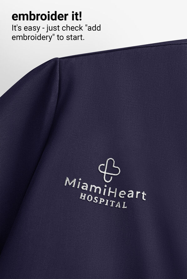 Carhartt Rugged Flex FLD & RSCU Men's 3-Pocket STRETCH Button Placket Long Sleeve Polo Scrub Top - Dark Navy - 4