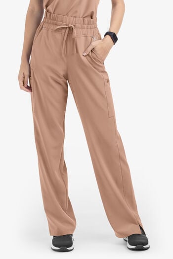 Pantal&oacute;n m&eacute;dico Easy STRETCH Ellie de tiro alto con piernas anchas y 5 bolsillos para mujer