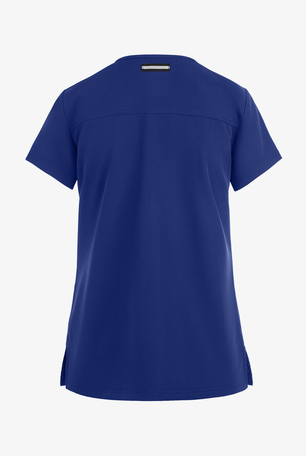 koi Next Gen Hustle and Heart Women's 3-Pocket STRETCH V-Neck Scrub Top - Galaxy - 2