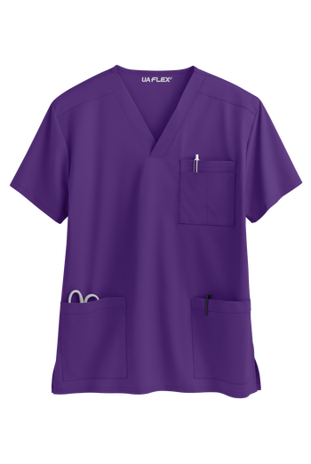 UA Flex2 Unisex 5-Pocket V-Neck STRETCH Scrub Top