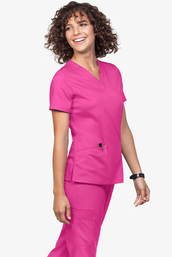 Tafford Active STRETCH Women's 5-Pocket Jogger Scrub Set - Glam Pink - 3