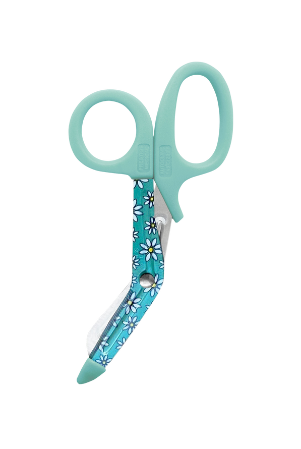 Prestige 5.5 Daisy Aqua StyleMate Stainless Steel Nurse Utility Scissor - null - 1