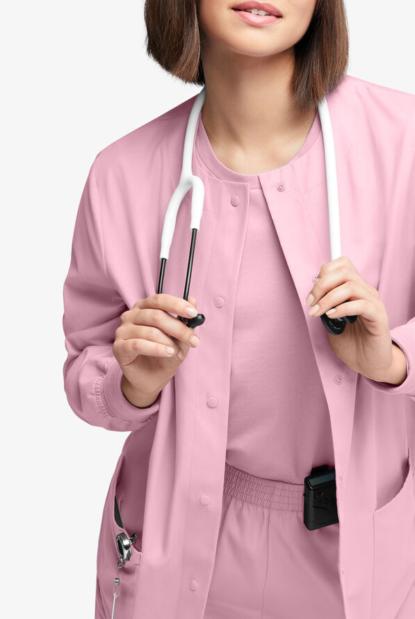 Chaqueta médica abrigada Butter-Soft Originals con 3 bolsillos para mujer - Blush - 3