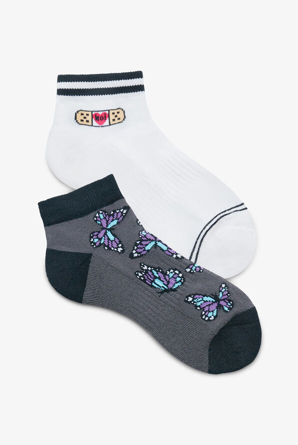 Paquete con 2 pares de calcetines tobilleros de compresión Koi Breathtaking Wings para mujer - null - 1