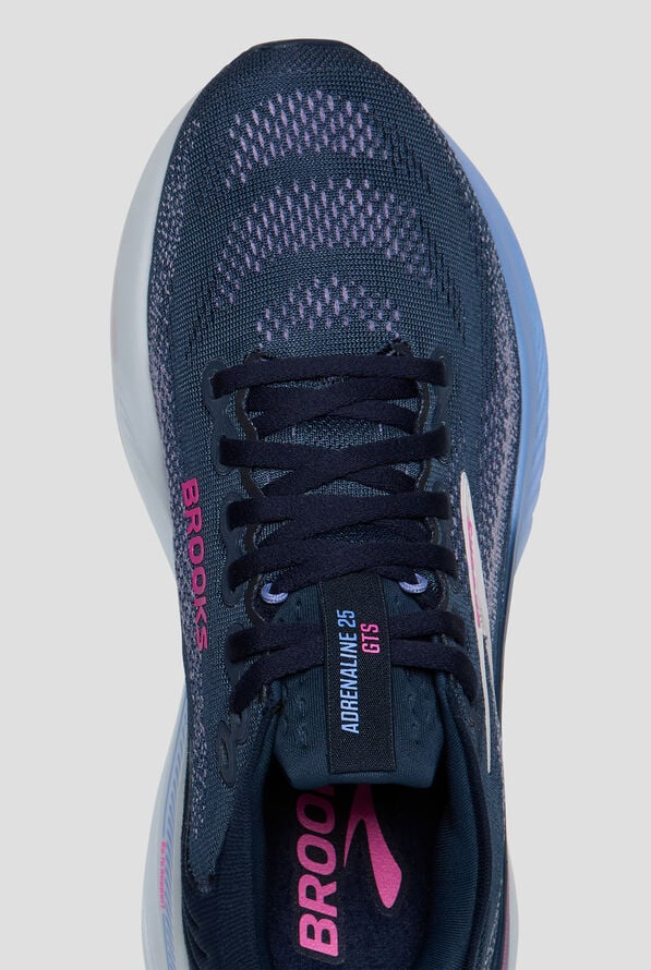 Brooks Women's Adrenaline GTS 25 Spellbound/Blazing Bell/Pink Athletic Lace Up Shoes - null - 2