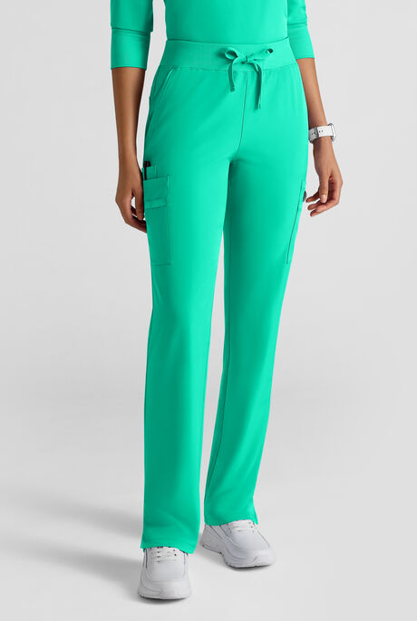 Pantalón médico WhisperLite de estilo moderno con piernas rectas para mujer