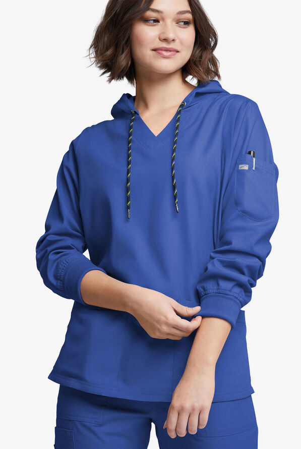 Sudadera médica manga larga Butter-Soft Originals con capucha y 5 bolsillos para mujer - Galaxy - 2