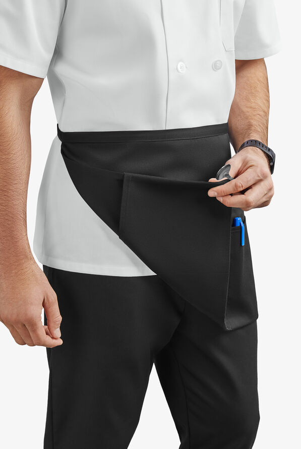 Chef Uniforms Unisex 3-Pocket Reversible Waist Chef Apron  - Black - 2