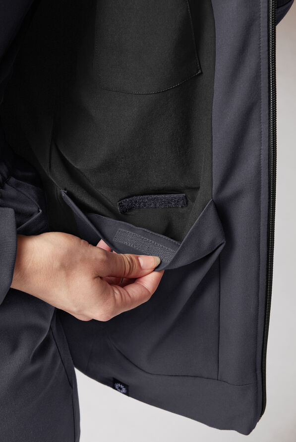 Hypothesis F-Zip Unisex Zip Front Scrub Jacket - Pewter/Jet Black - 6