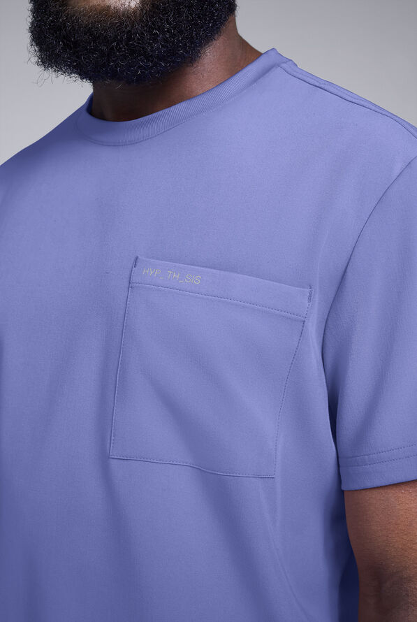 Hypothesis S-R Shift Ready Men’s 1-Pocket Tuck-In Crew Neck Scrub Top - Balance - 4