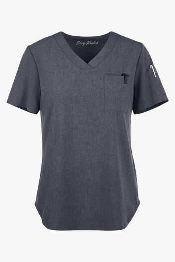 Blusa m&eacute;dica Easy STRETCH Chloe con cuello en V y 3 bolsillos para mujer