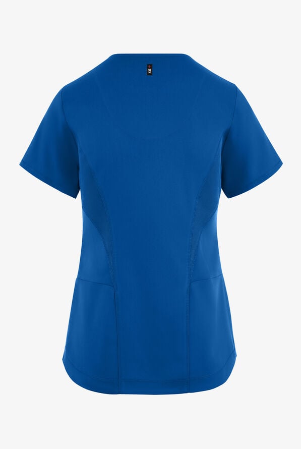 Grey's Anatomy by Barco Spandex STRETCH Carly Women's 3-Pocket Sport V-Neck Scrub Top - Royal - 2