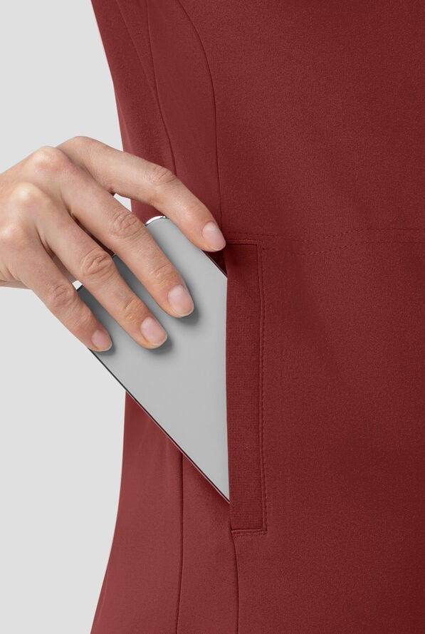 Blusa m&eacute;dica Carhartt Force&reg; Cross-Flex Knits STRETCH con cuello en V y 5 bolsillos para mujer - Amber Terrain - 7