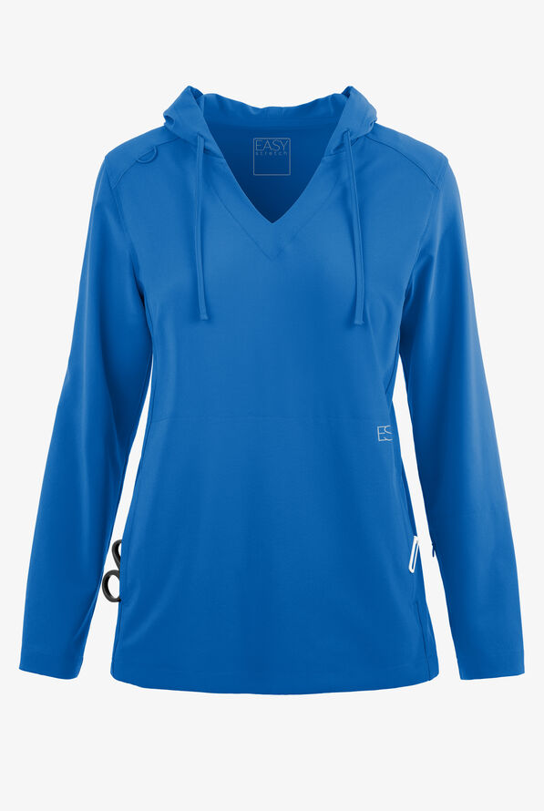 Easy STRETCH Billie Women’s 4-Pocket Pullover Scrub Hoodie - Royal - 1