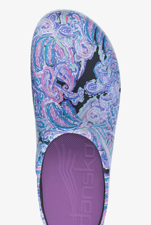 Dansko Women's Kane Paisley Backless Nursing Clogs - null - 2