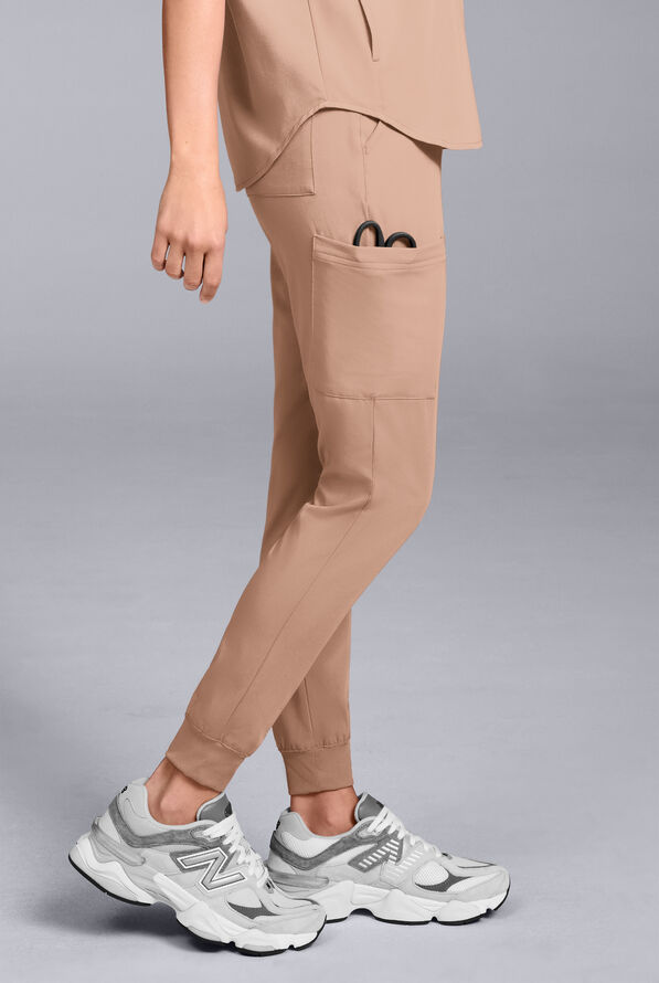 Pantal&oacute;n m&eacute;dico Hypothesis Base estilo jogger con 6 bolsillos para mujer - Terra - 3
