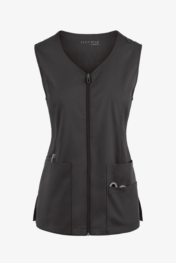 Maevn Matrix Basic STRETCH Zip Front Scrub Vest, Nursing Scrubs