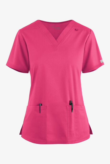 Blusa médica UA Butter-Soft STRETCH con cuello en V y 3 bolsillos para mujer
