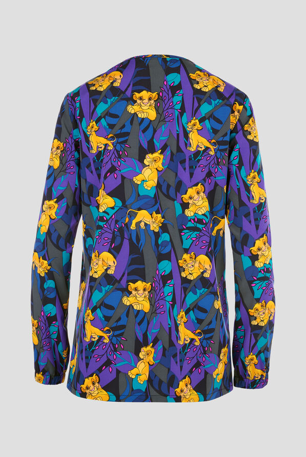Tooniforms Disney's Lion King Sensational Simba Women's 2-Pocket STRETCH Print Scrub Jacket - null - 2