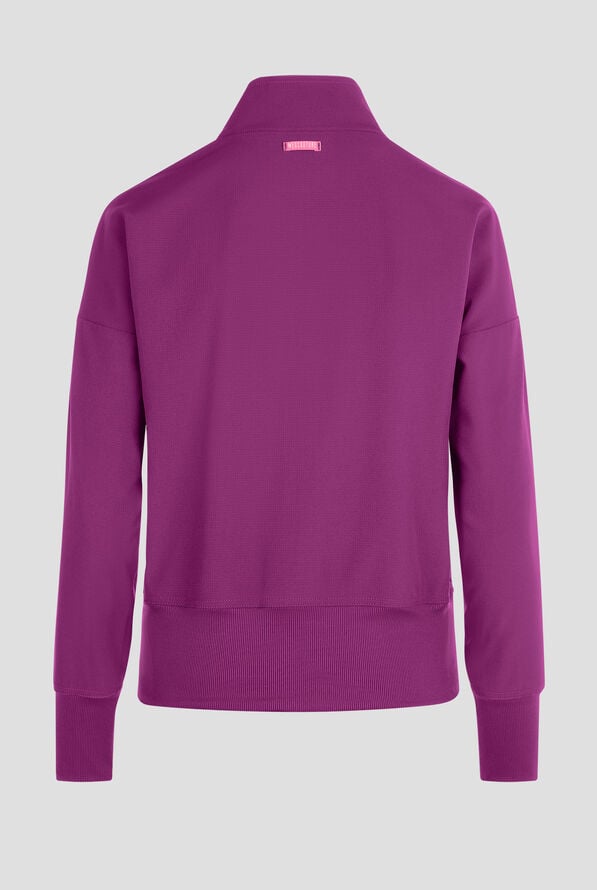 Chaqueta m&eacute;dica abrigada Med Couture Amp STRETCH con cremallera y 2 bolsillos para mujer - Plum Royale - 4