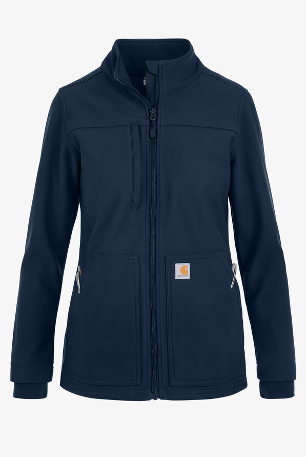 Chaqueta médica Carhartt Force Rugged Flex de felpa con 3 bolsillos para mujer - Navy - 1