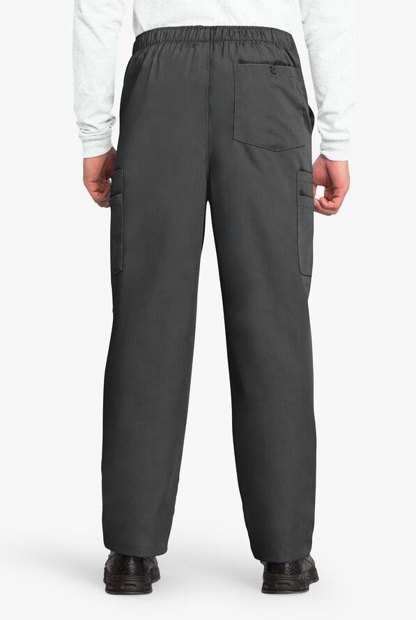 Cherokee Workwear Men's 7-Pocket Cargo Scrub Pants - Short - Black - 2